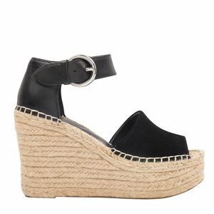 Marc Fisher Alida Espadrille Wedge Sandal in Black